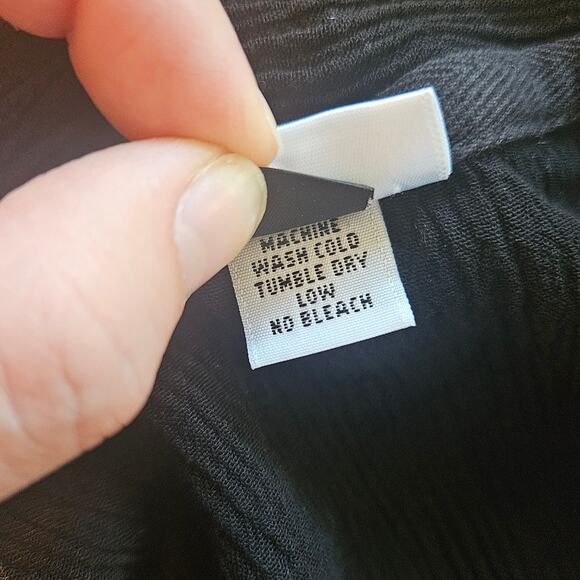 Artists & Revolutionaries Black Boxy V-Neck Long Sleeve One Size Minimalist - Picture 4 of 6